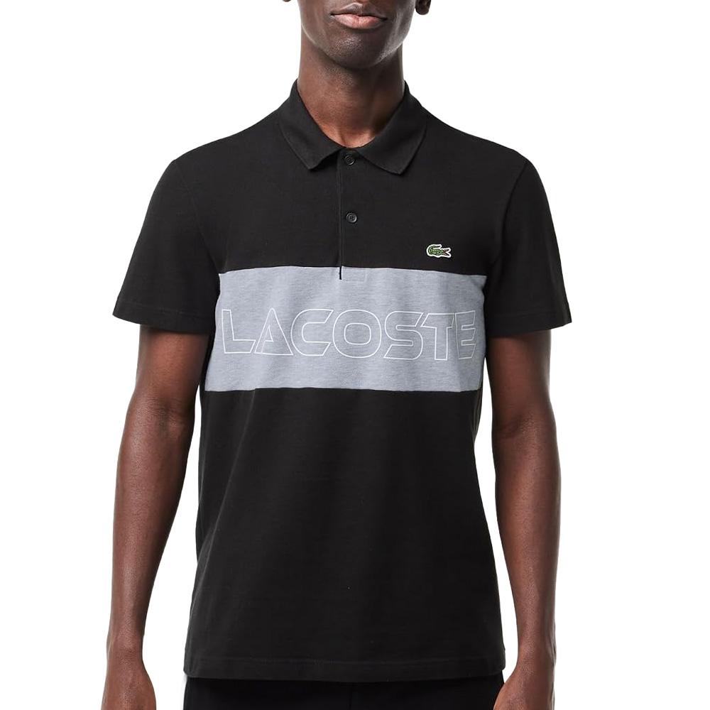 Polo Noir/Gris Homme Lacoste PH1470 pas cher