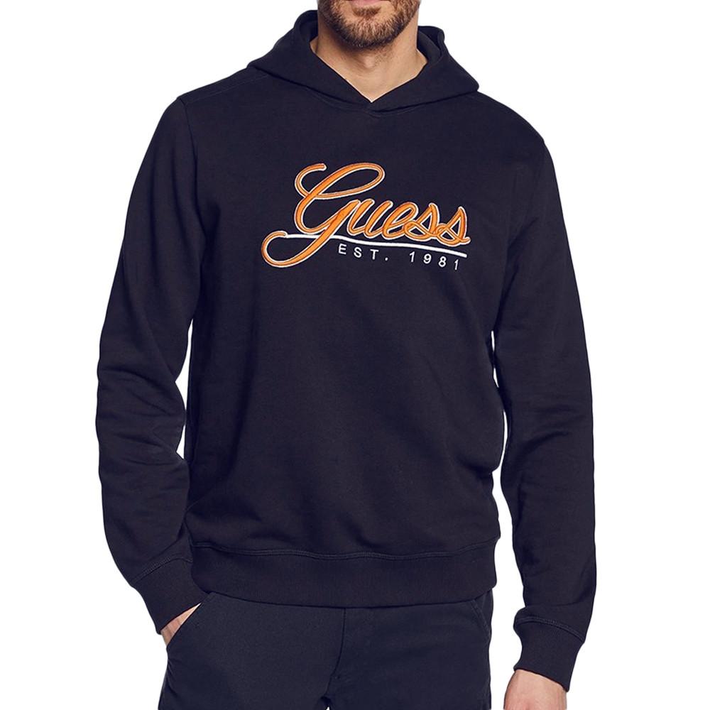 Sweat à capuche Marine Homme Guess Beau pas cher