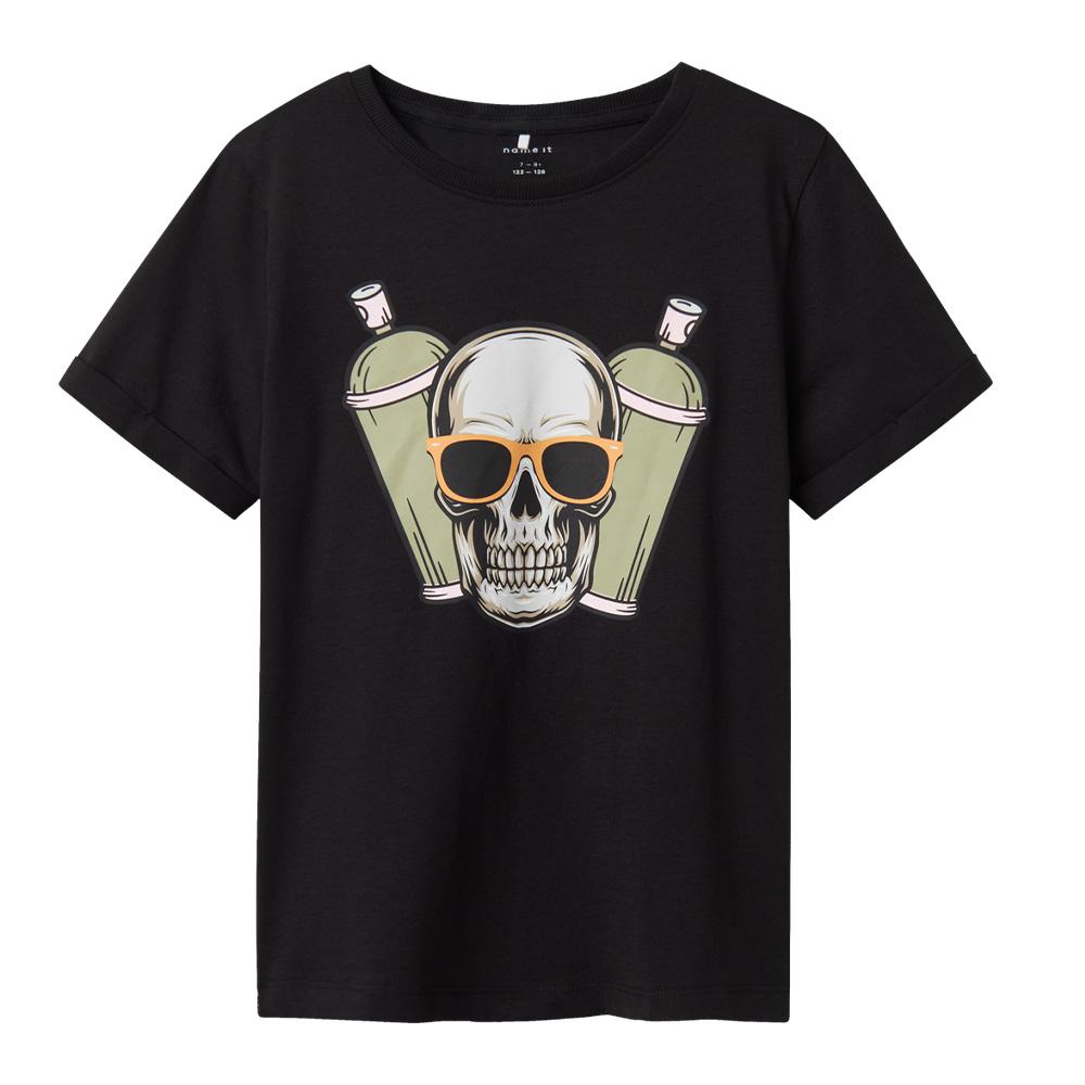 T-shirt Noir Garçon Name It Tantan pas cher
