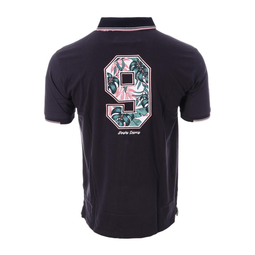 Polo Noir Homme Rugby SOWETO vue 2