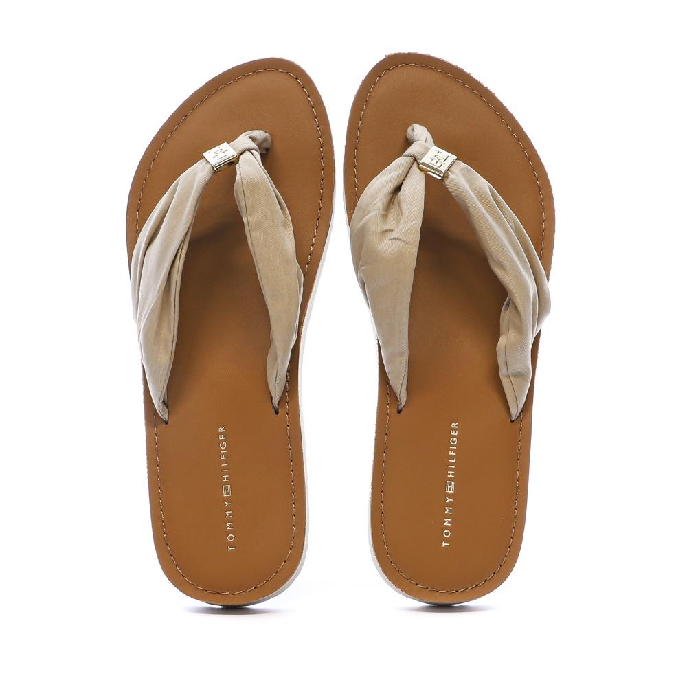 Tongs Beige Femme Tommy Hilfiger Th Elevated Beach vue 3