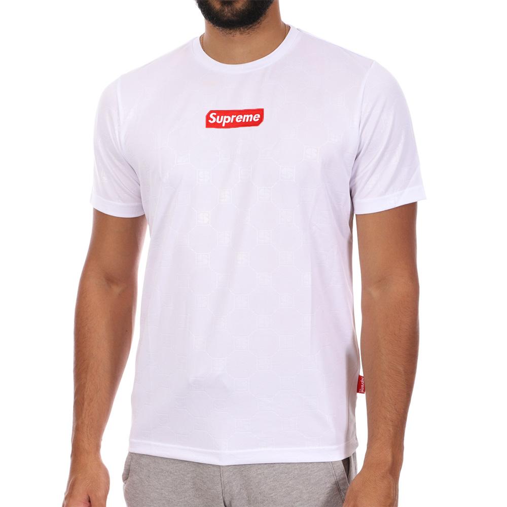 T-shirt Blanc Homme Supreme Grip Groud pas cher