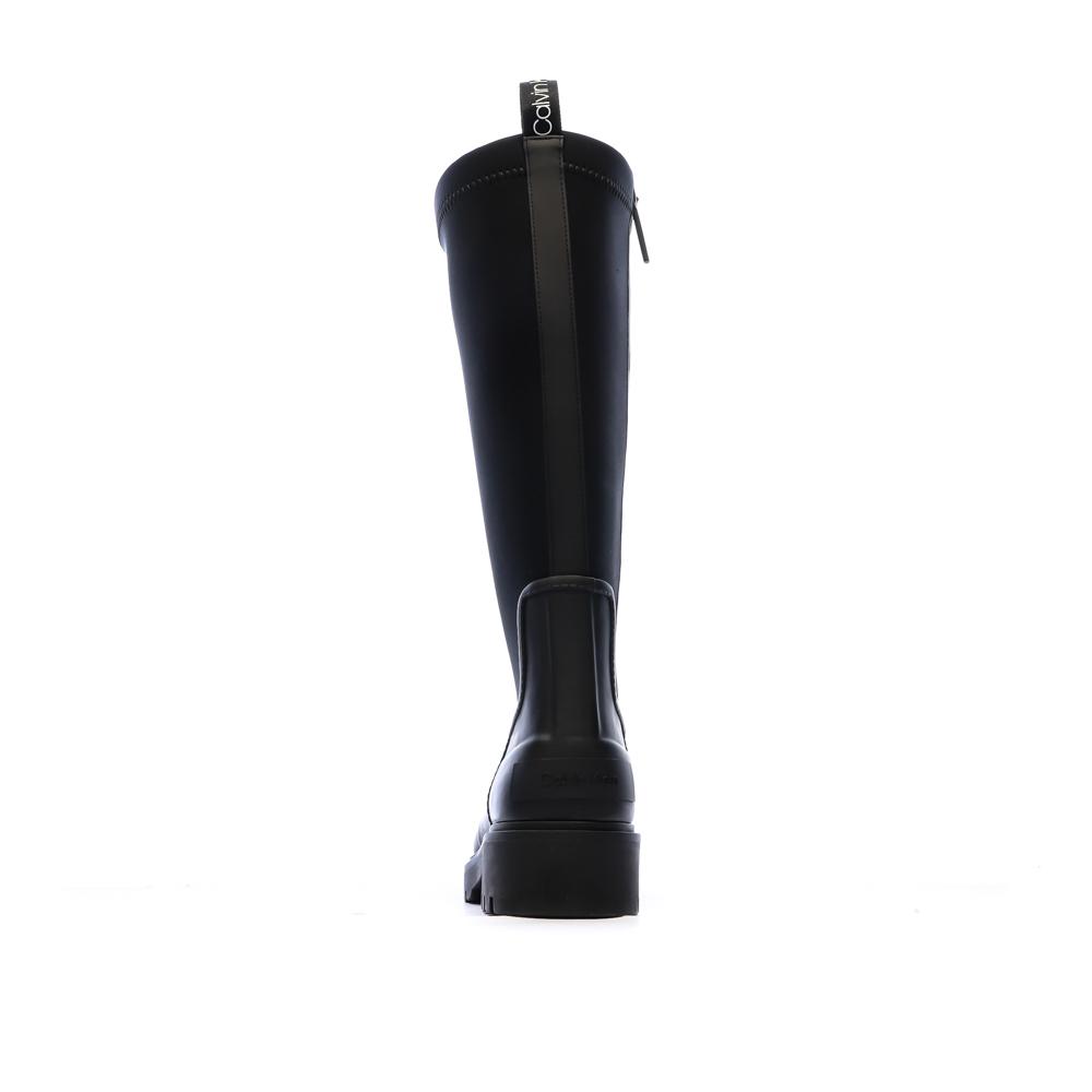 Bottes Noir Femme Calvin Klein Jeans High Rainboot Neopre vue 3
