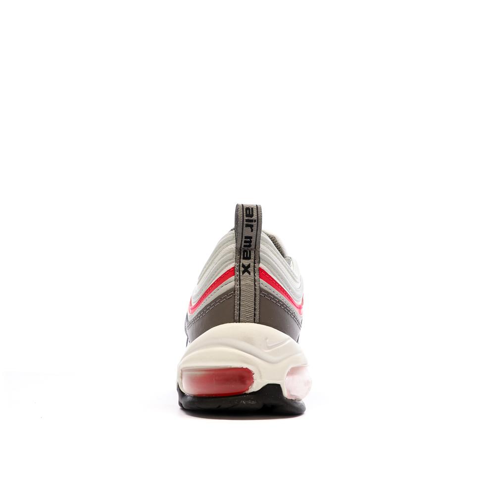Baskets Blanches/Grises/Rouges Garçon Nike Air Max 97 Bg vue 3