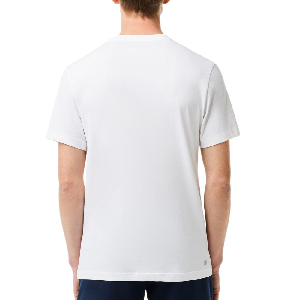 T-shirt Blanc Homme Lacoste TH7505 vue 2