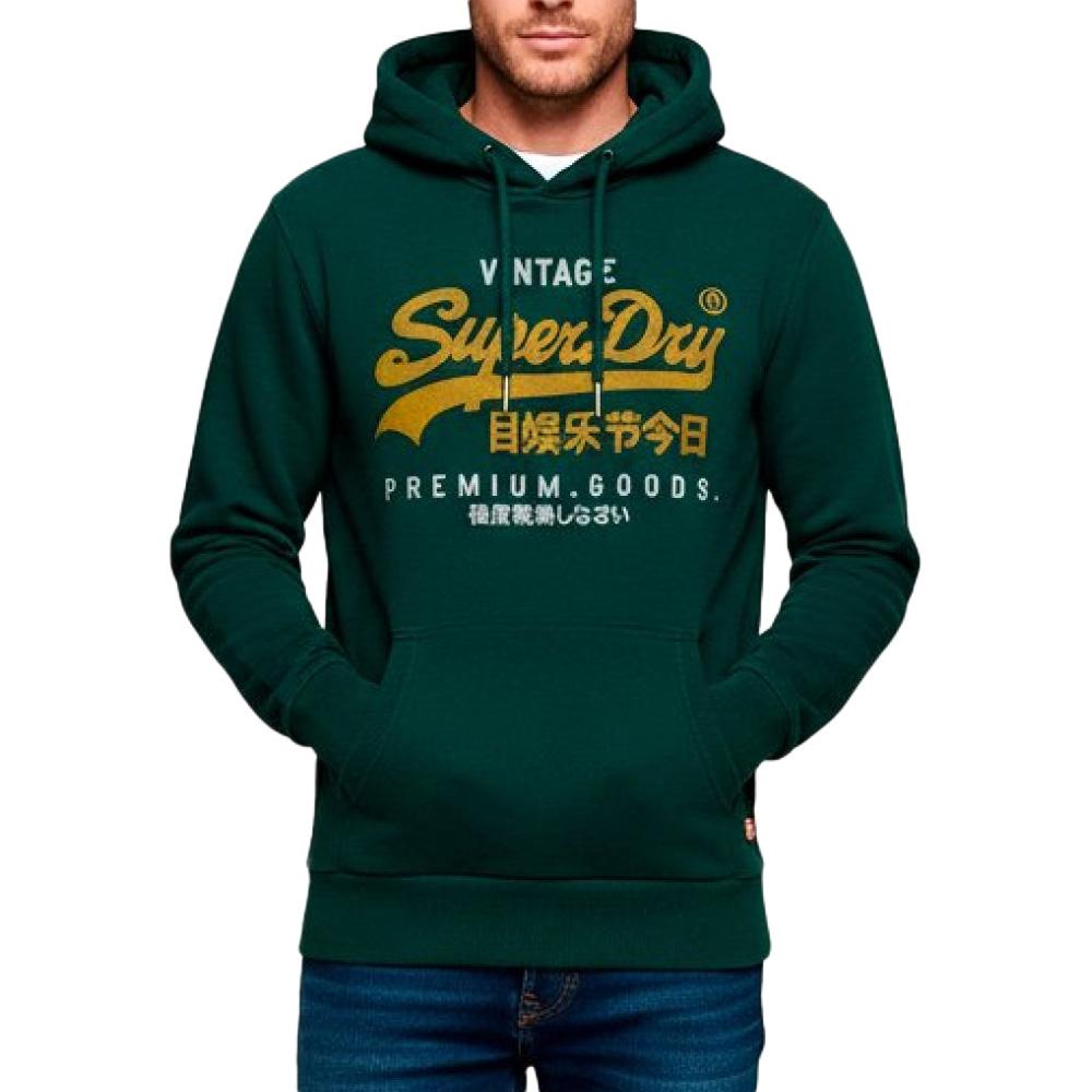 Sweat à Capuche Vert Foncé Homme Superdry Duo Classic vue 2
