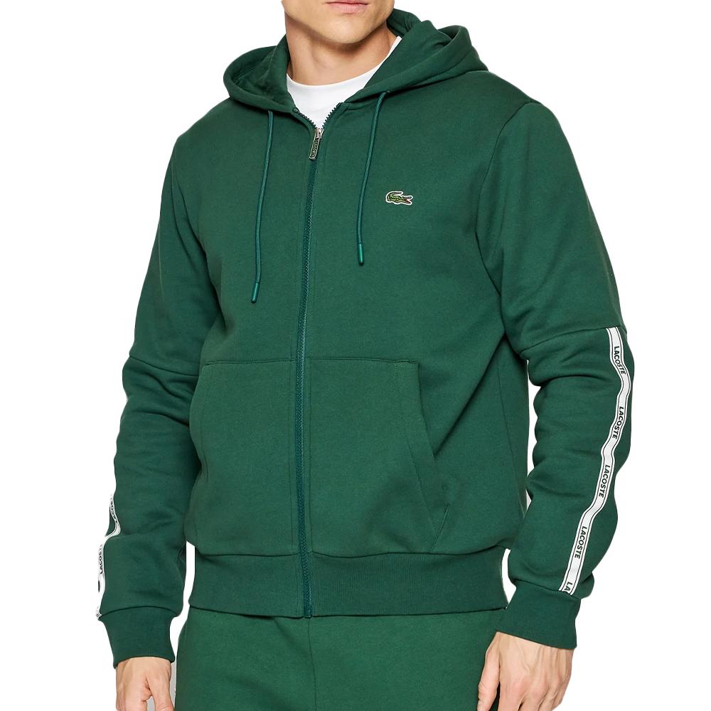 Sweat Zippée Vert Homme Lacoste SH1209 pas cher
