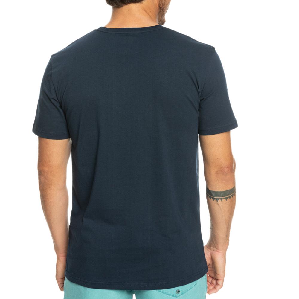 T-Shirt Marine Homme Quiksilver Warpedframes vue 2