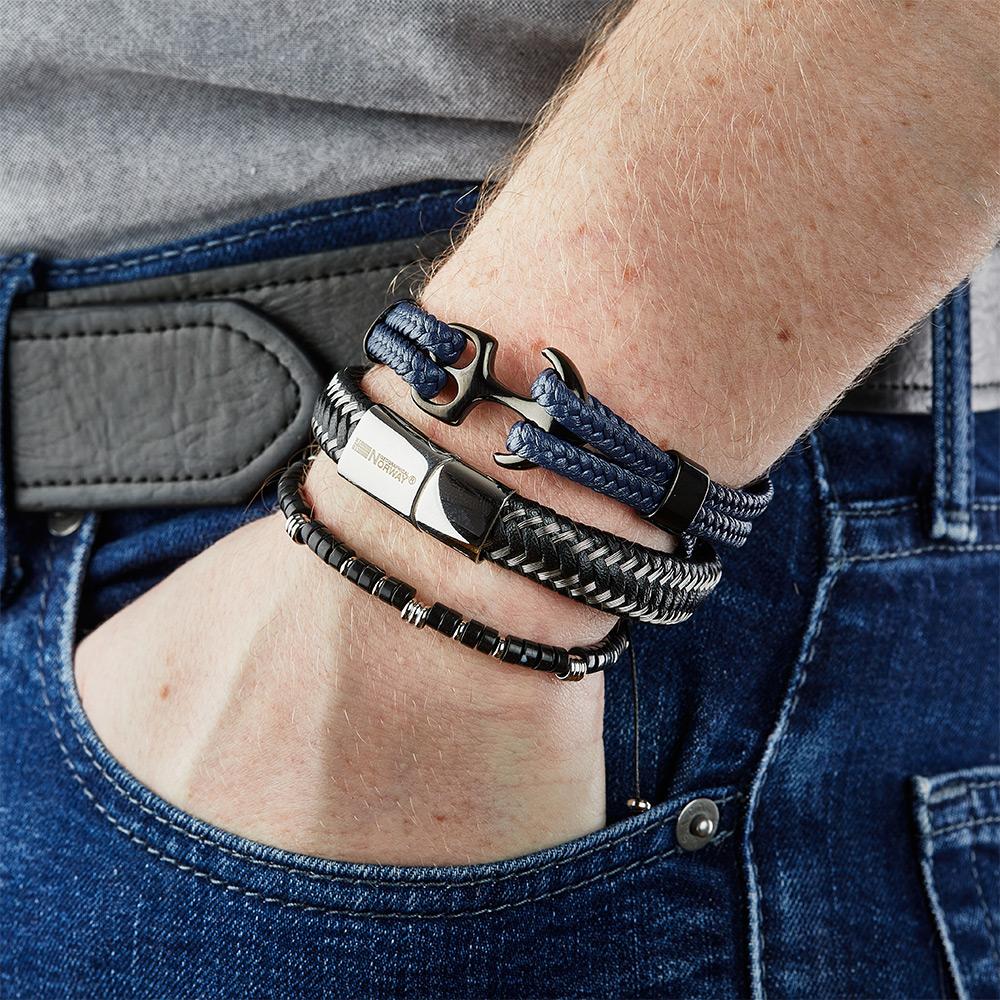Bracelet Noir Homme Geographical Norway 315040 vue 2