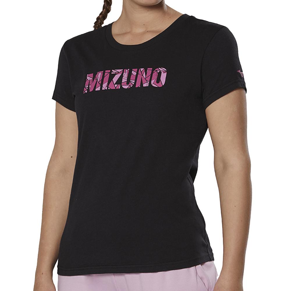 T-shirt Noir Femme technique Mizuno Athletic pas cher