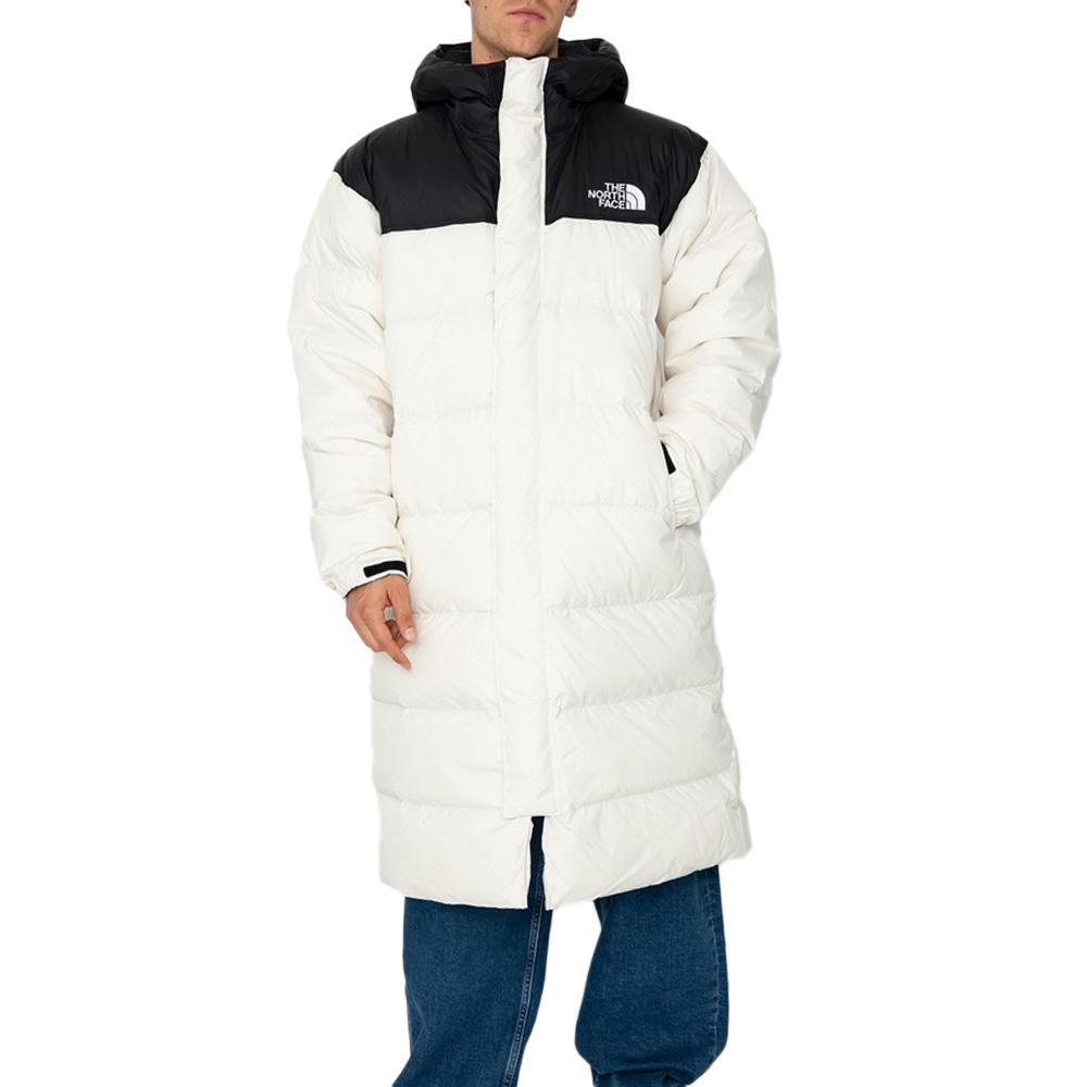 Parka Longue Noir/Blanc Homme The North Face Nuptse pas cher