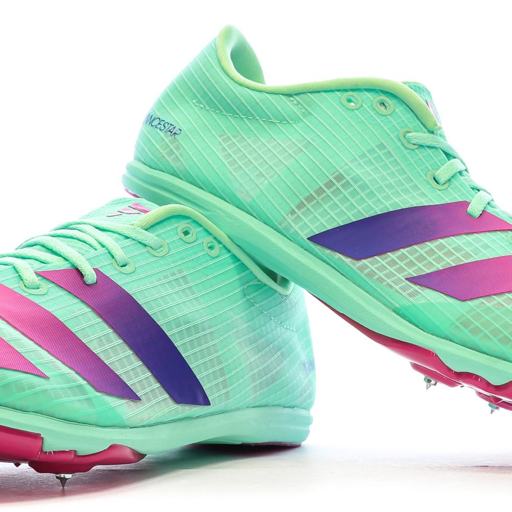 Chaussures d'Athlétisme Vertes Homme Adidas Distancestar vue 7
