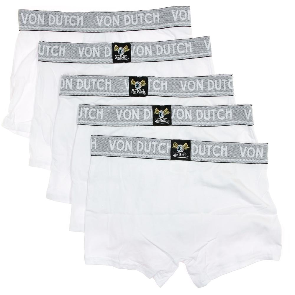 Lot de 5 Boxers Blanc Homme Von Dutch Origi vue 2