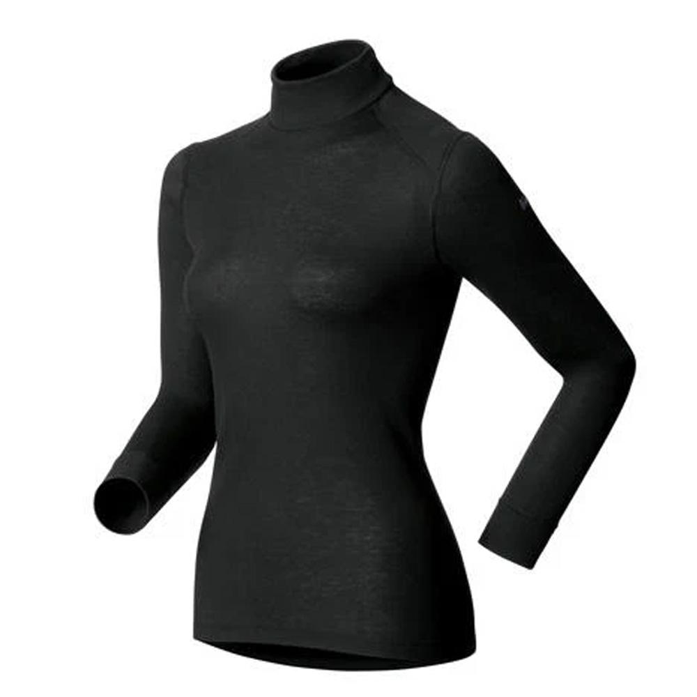 Haut Thermique Manches Longues Noir Femme Odlo Turtle Neck pas cher