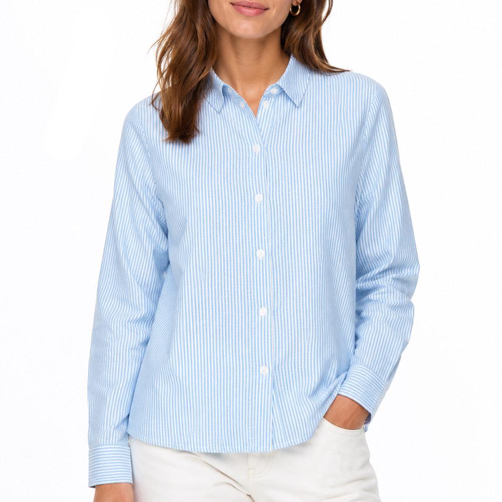 Chemise Bleu/Blanche à Rayures Femme Vero Moda Ani Oxford pas cher