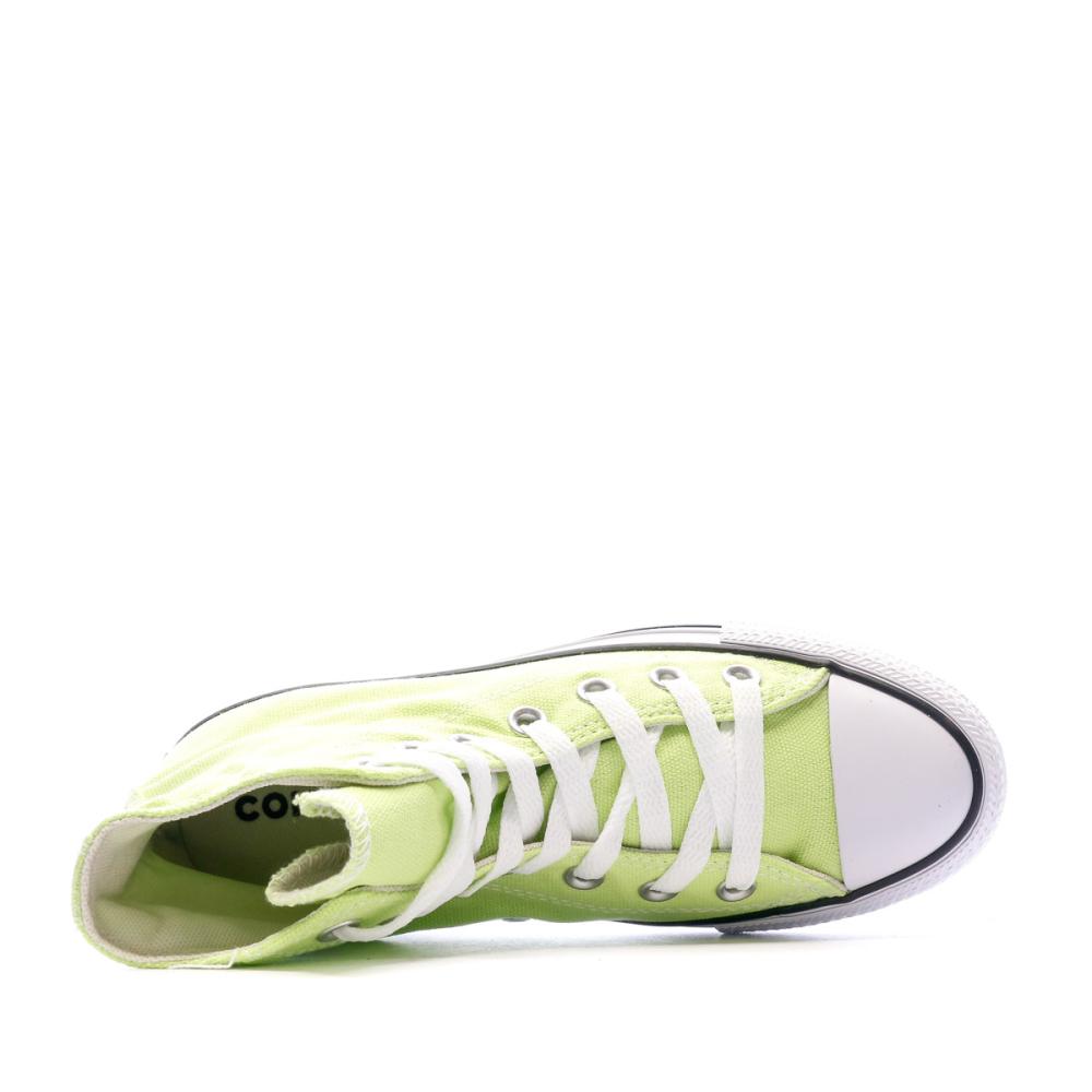 Chuck Taylor All Star Baskets Jaune Fluo Femme Converse vue 4