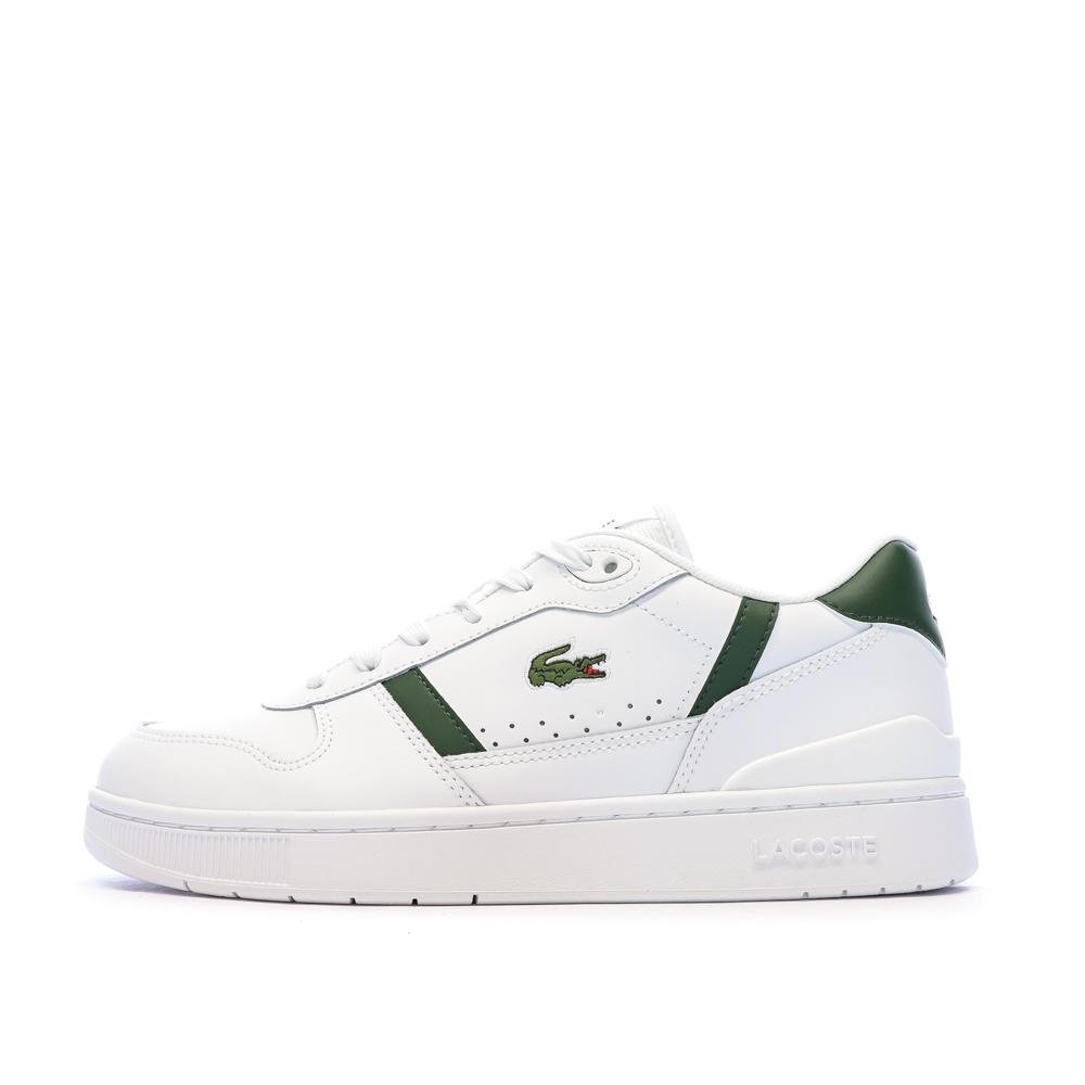 Baskets Blanc/Vert Homme Lacoste T-clip Set 224 pas cher