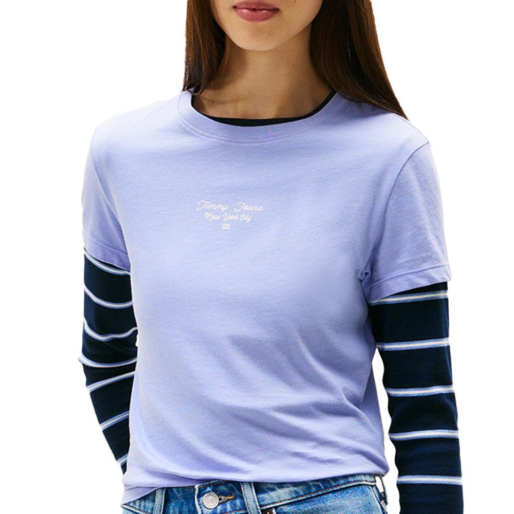 T-Shirt Mauve Femme Tommy Hilfiger Logo pas cher