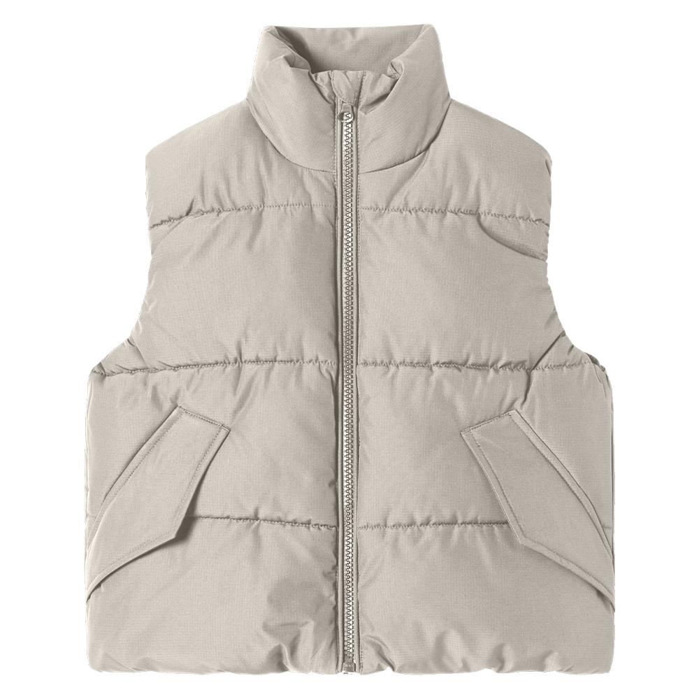 Doudoune Sans Manches Beige Fille Name it Mole pas cher