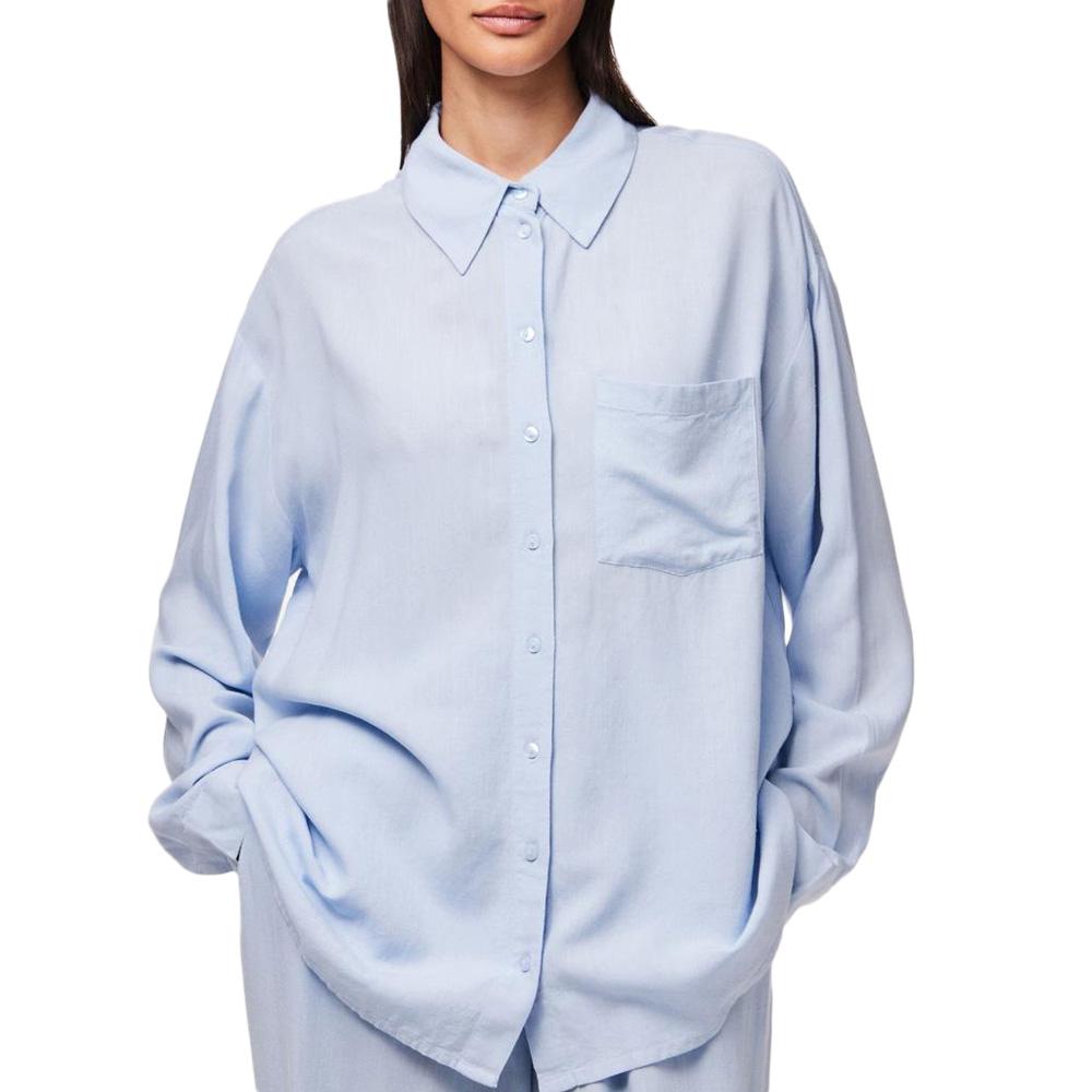 Chemise Bleu Clair Femme Pieces Pia pas cher
