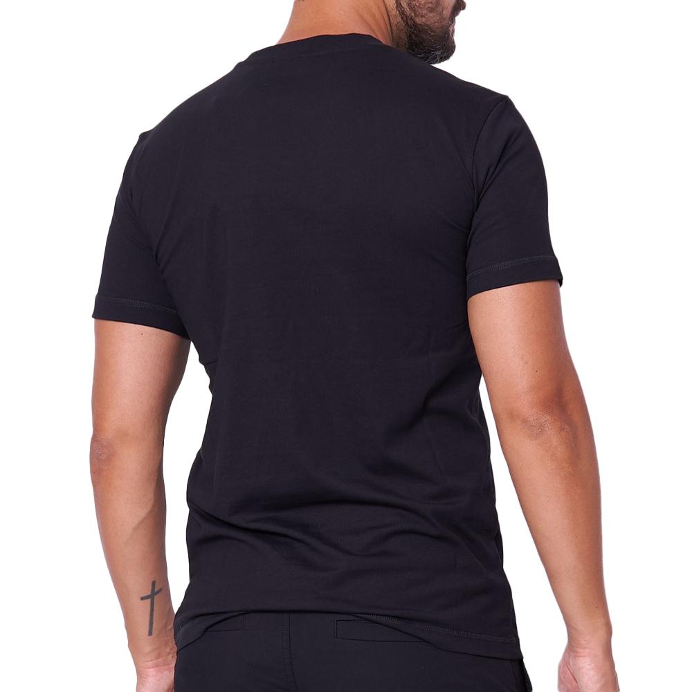 T-shirt Noir Homme Calvin Klein Jeans Monologo0GK vue 2