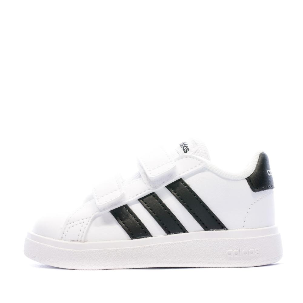 Baskets Blanc/Noir Bébé/Garçon Adidas Grand Court 2.0 pas cher