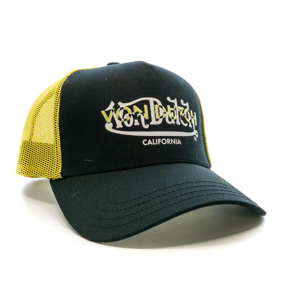 Casquette Noir/Jaune Homme Von Dutch Twin Logo Black vue 2