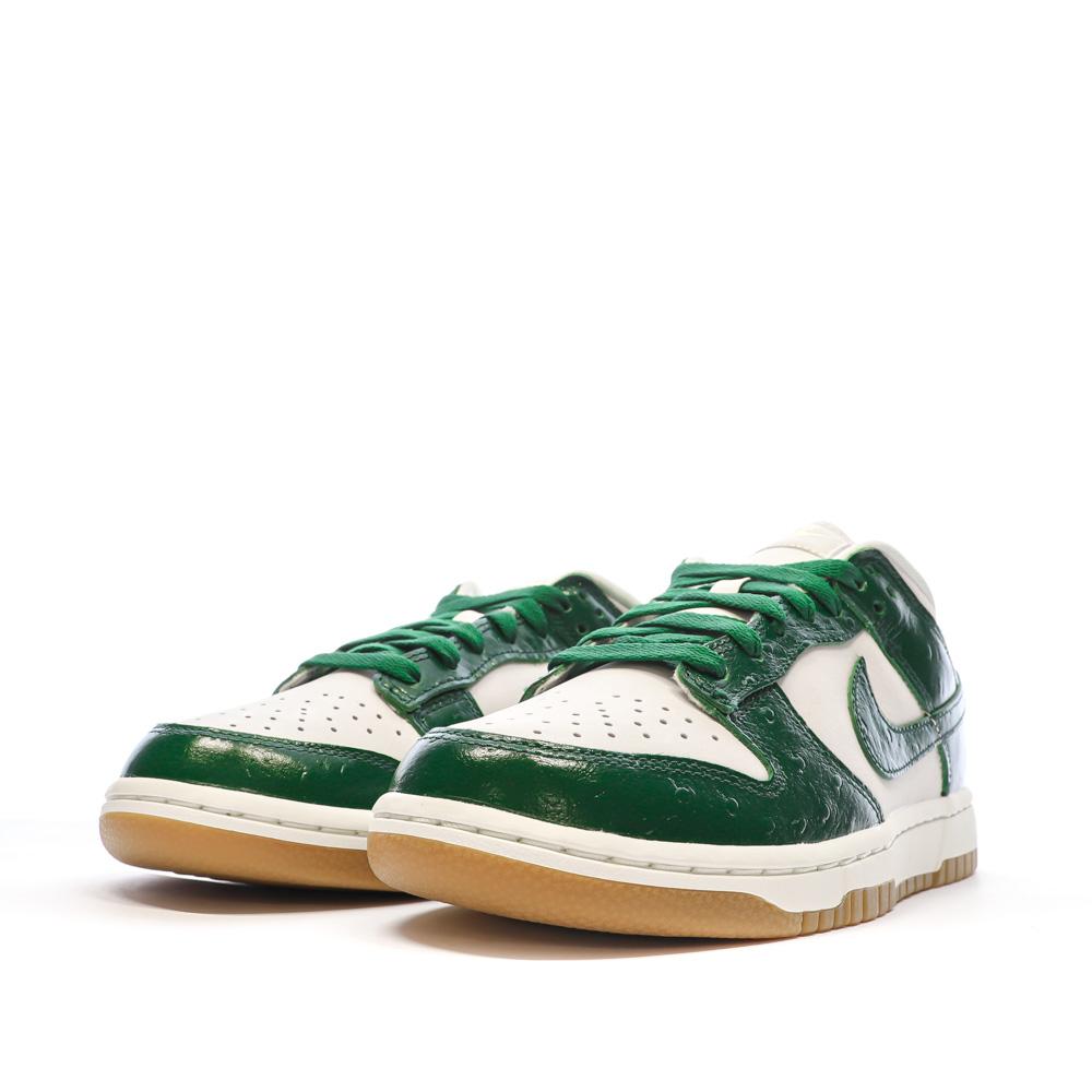Baskets Blanches/Vertes Femme Nike Dunk Low vue 6