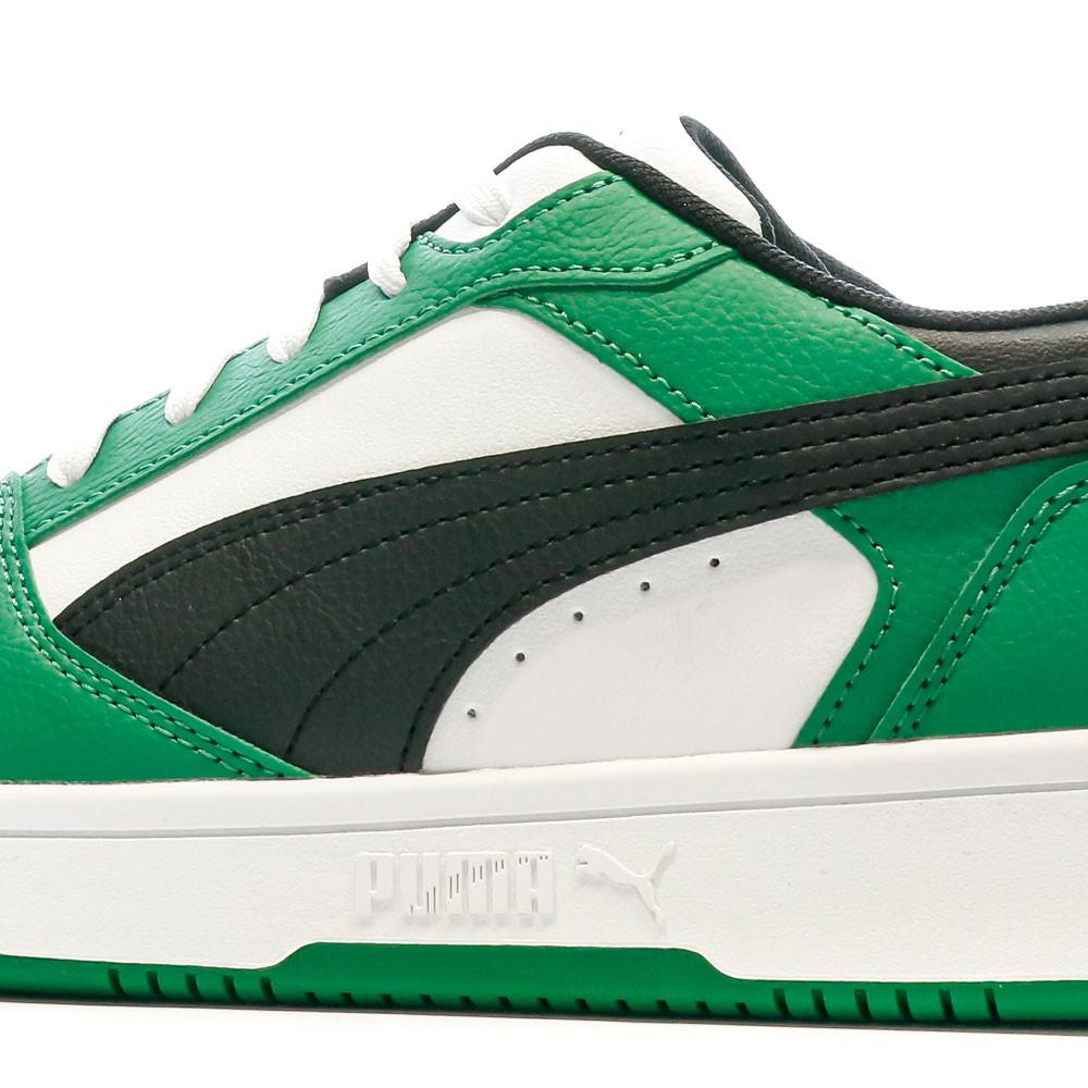 Baskets Noires/Blanches/Vertes Homme Puma Rebound V6 Low vue 7