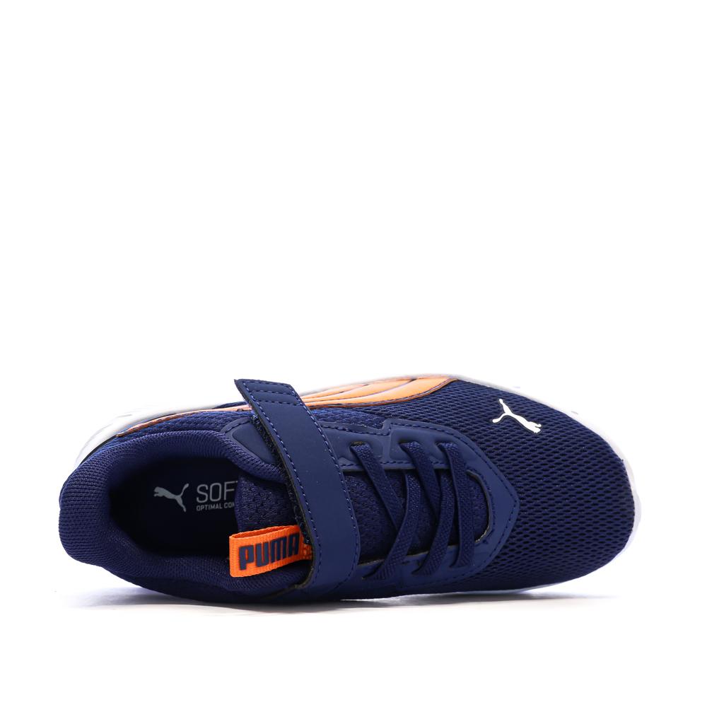 Puma Flexfocus Sneaker in Marineblau/Orange für Jungen Ansicht 4