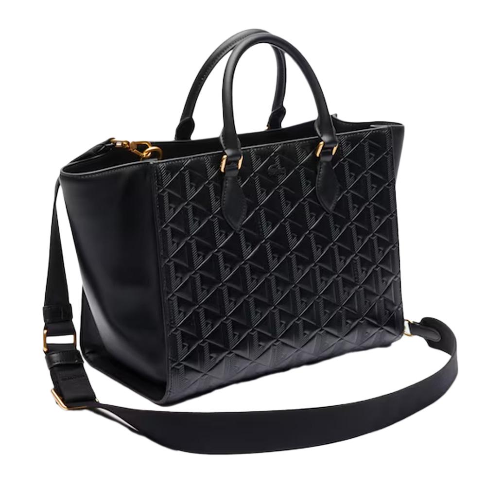 Sac à main Noir Femme Lacoste Lage Maheki Monogram vue 2