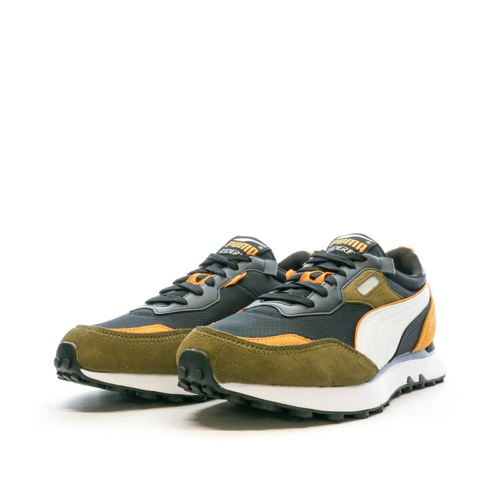 Baskets Noir/Kaki Homme Puma Rider Future Vintage vue 6