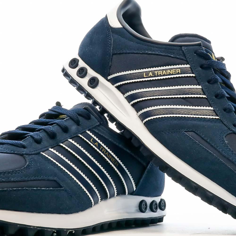 Baskets Marine Homme Adidas La Trainer vue 6