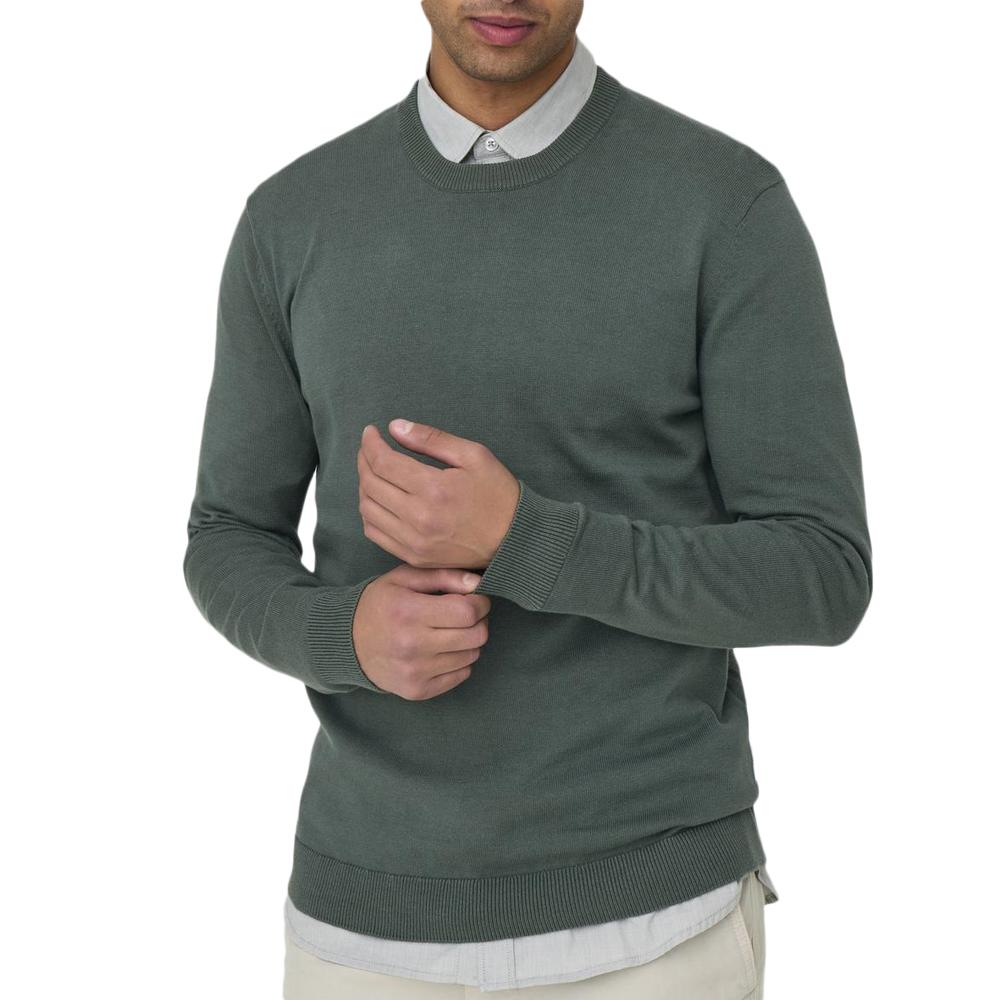 Pull Vert Homme Only & Sons 12Solid pas cher
