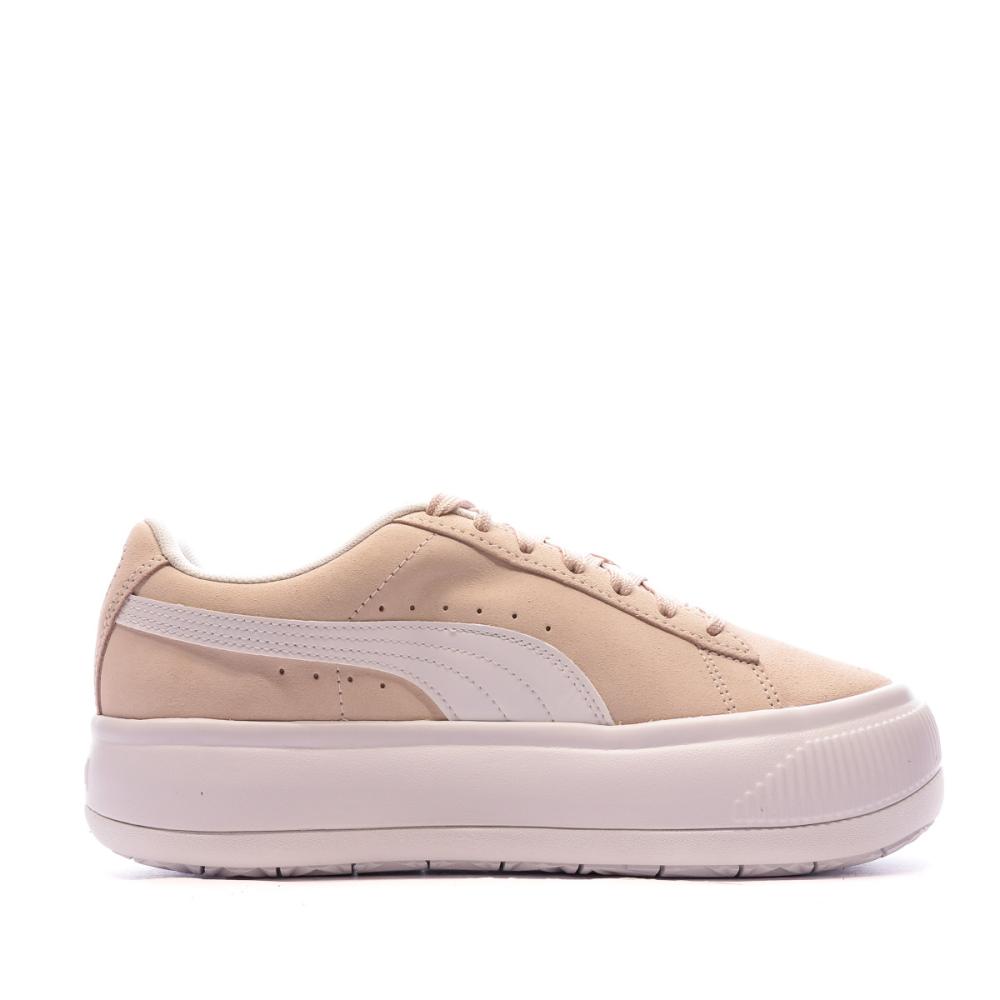 Baskets Rose Femme Puma Suede Mayu vue 2