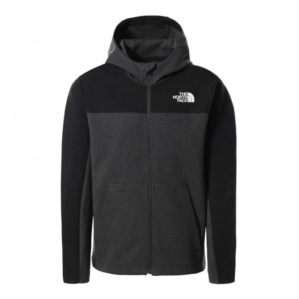 Sweat à Capuche Noir/Gris Garçon The North Face Slacker pas cher
