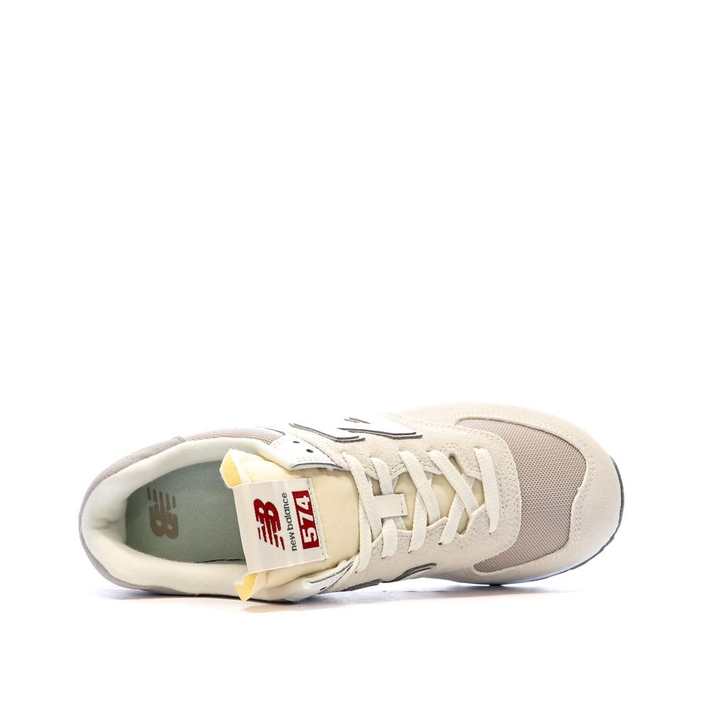 Baskets Beige/Blanc Homme New Balance 574 vue 4