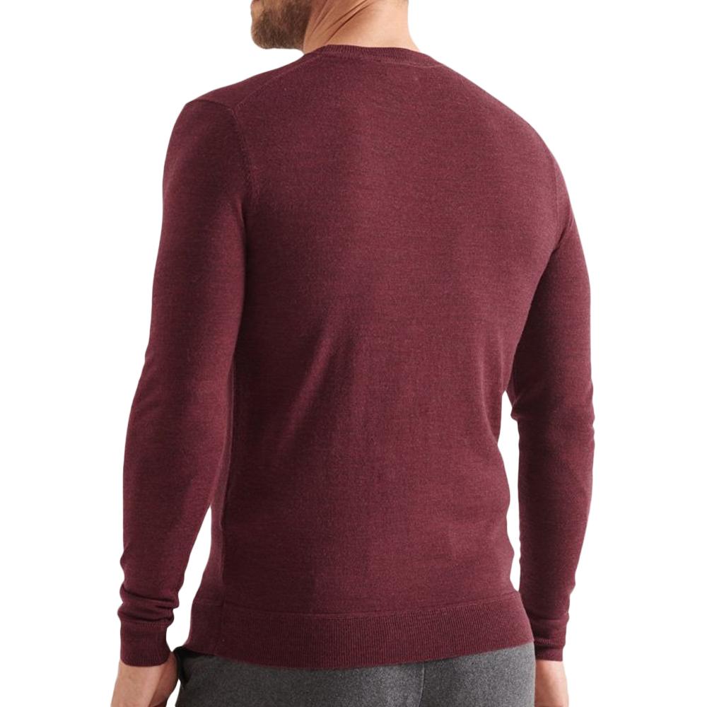Pull Bordeaux Homme Superdry Studios Merino vue 2