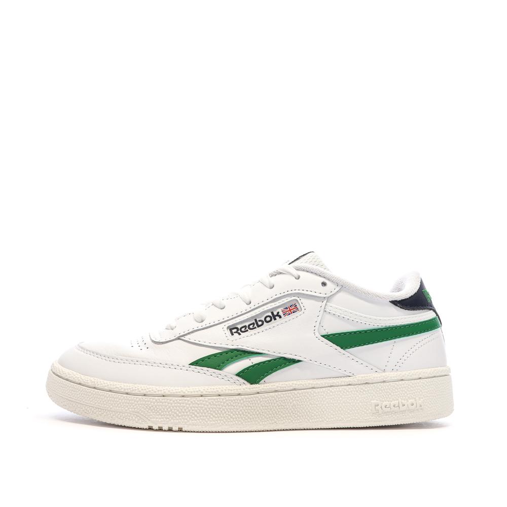 Baskets Blanches/Vertes Mixte Reebok Club C Revenge pas cher
