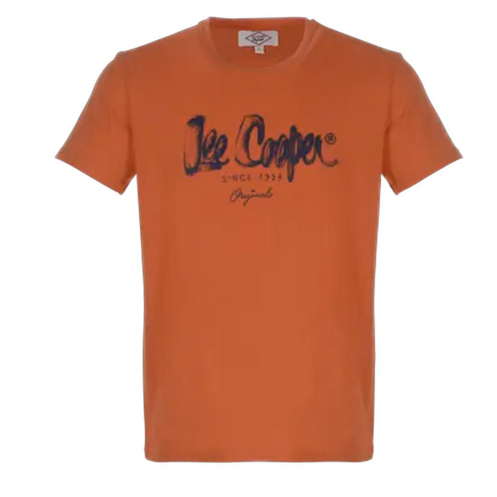 T-shirt Orange Homme Lee Cooper Orex pas cher