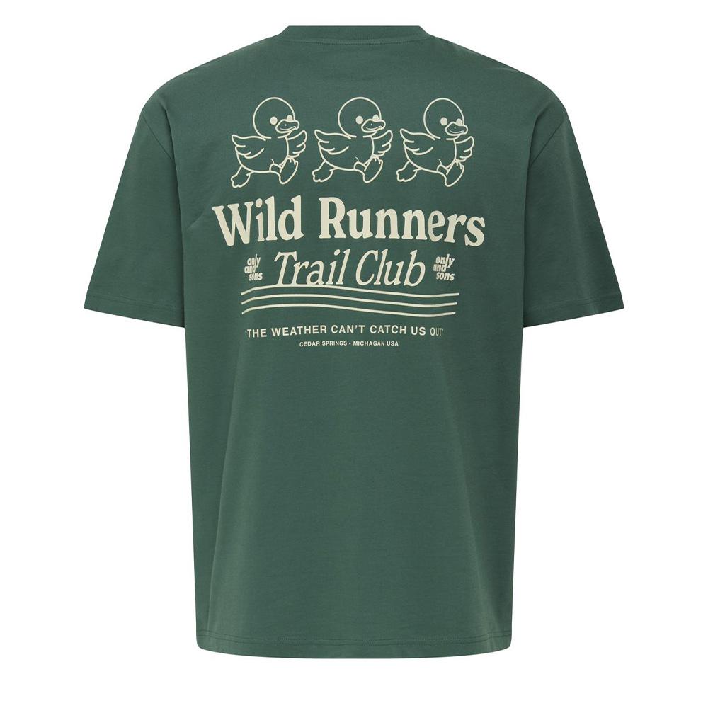 T-Shirt Vert Homme Only & Sons Fred 22035935 vue 2