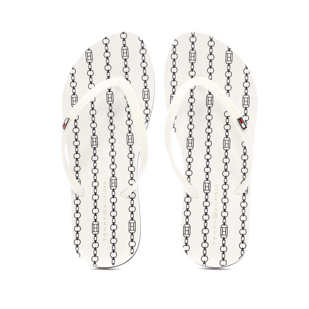 Tongs Blanches Femme Tommy Hilfiger Hilfiger Strap Beach vue 3