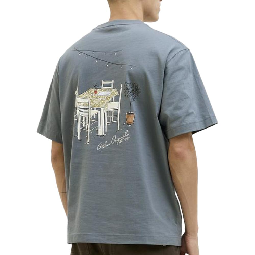 T-shirt Bleu/Gris Homme Jack & Jones Rislington vue 2