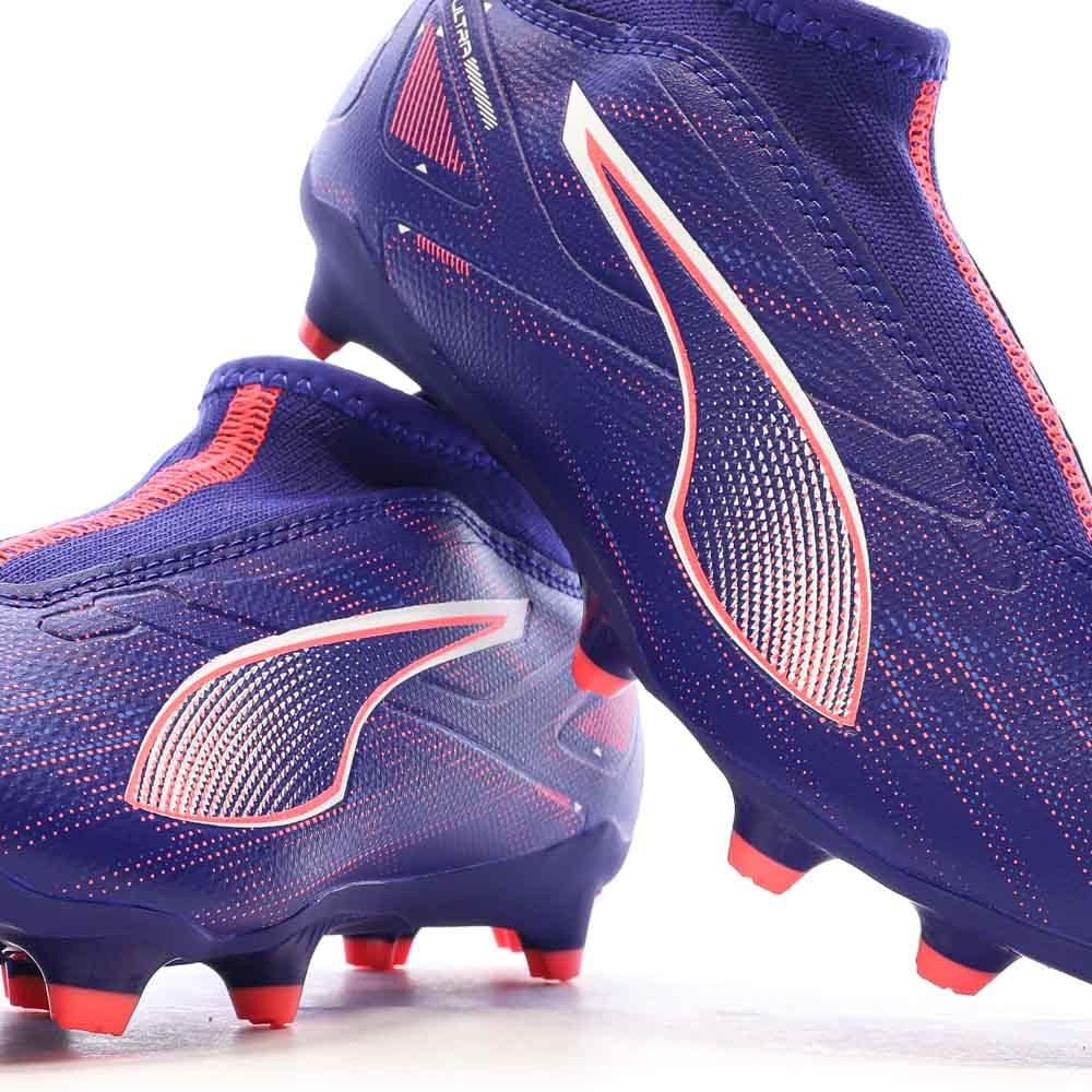 Chaussures de football Violettes Garçon Puma Ultra 5 FG/AG vue 7
