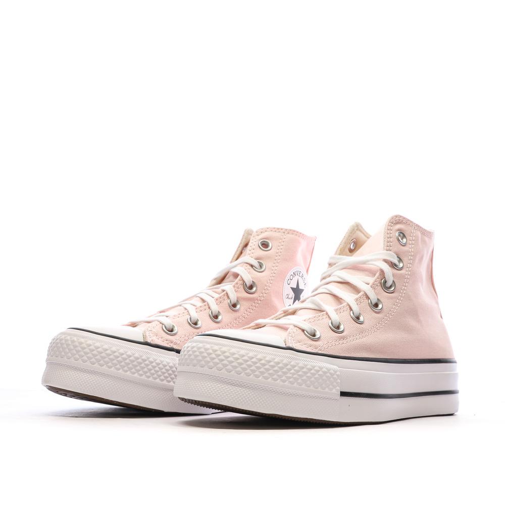 Baskets Roses Femme Converse All Star Lift Platform A06507C vue 6