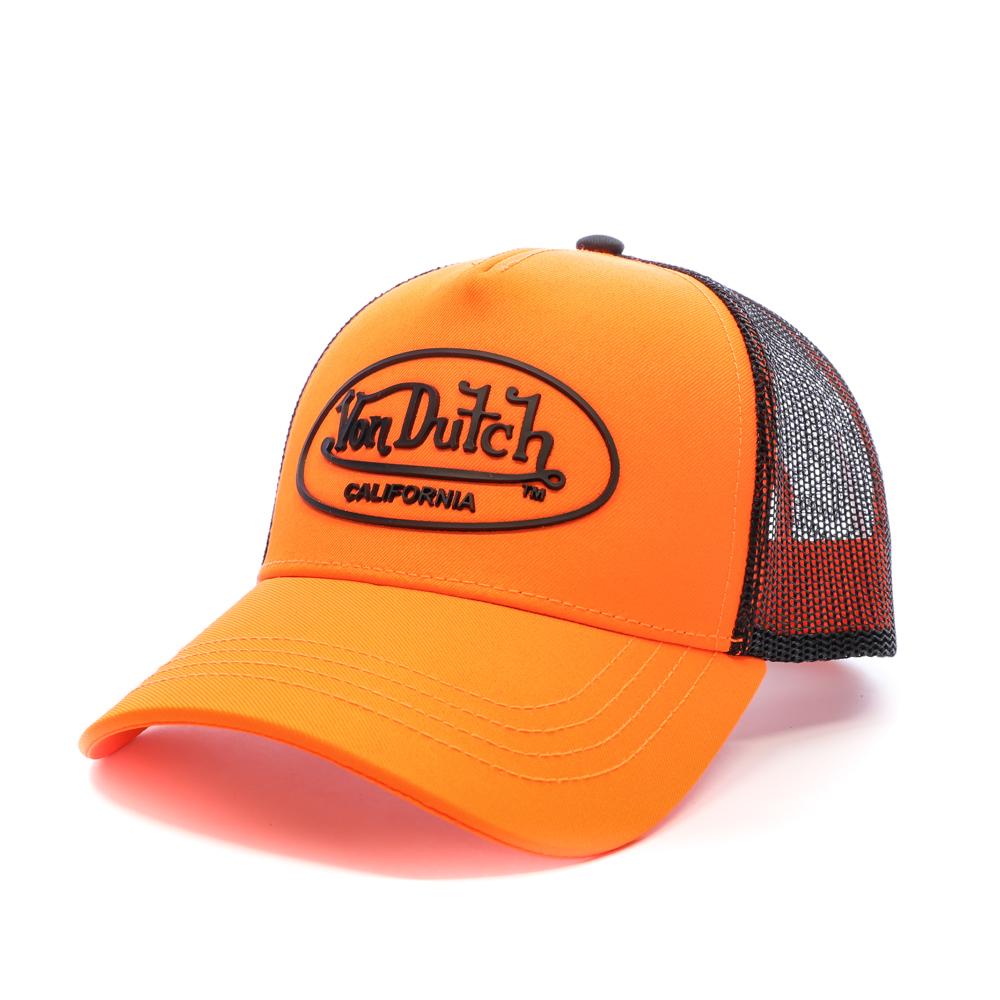 Casquette Noir/Orange Homme Von Dutch LEA01 pas cher