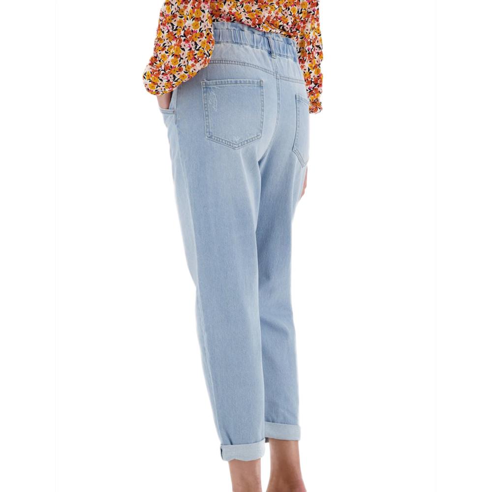 Jean Mom Bleu Femme JDY Sisse Hw vue 2
