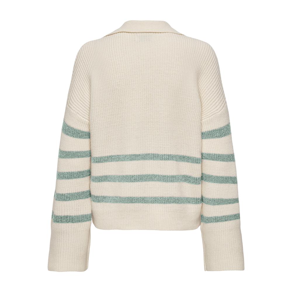 Pull Ecru/Vert à rayures Femme Only Monna vue 2