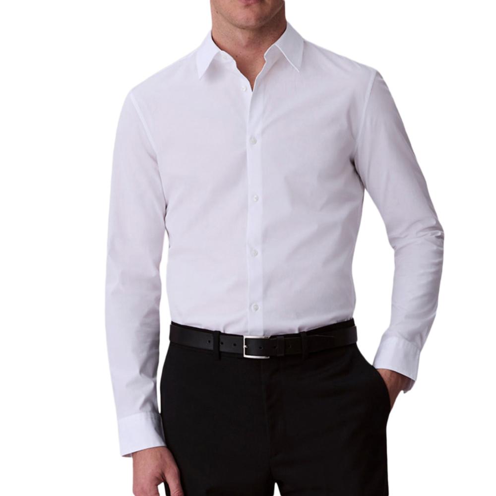 Chemise Blanche Homme Calvin Klein Jeans Solids LV040BM127 pas cher