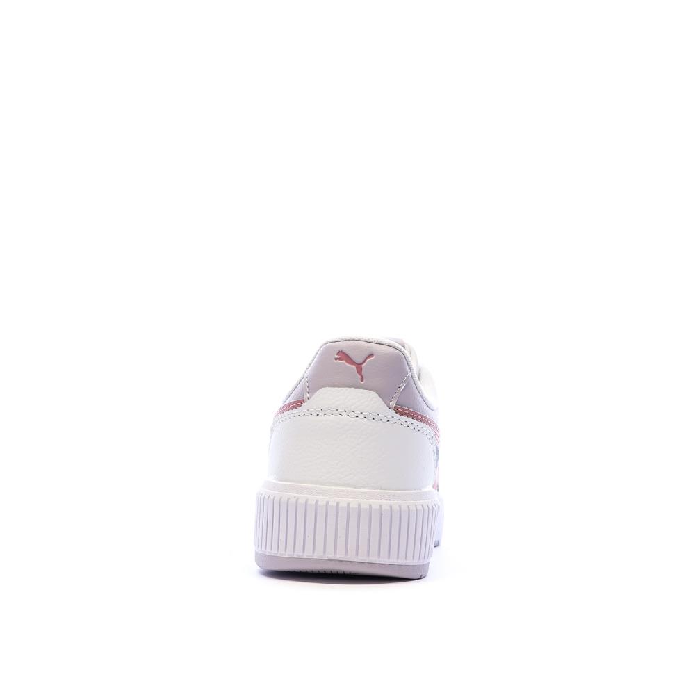 Baskets Blanches/Roses Fille Puma Carina Mia vue 3